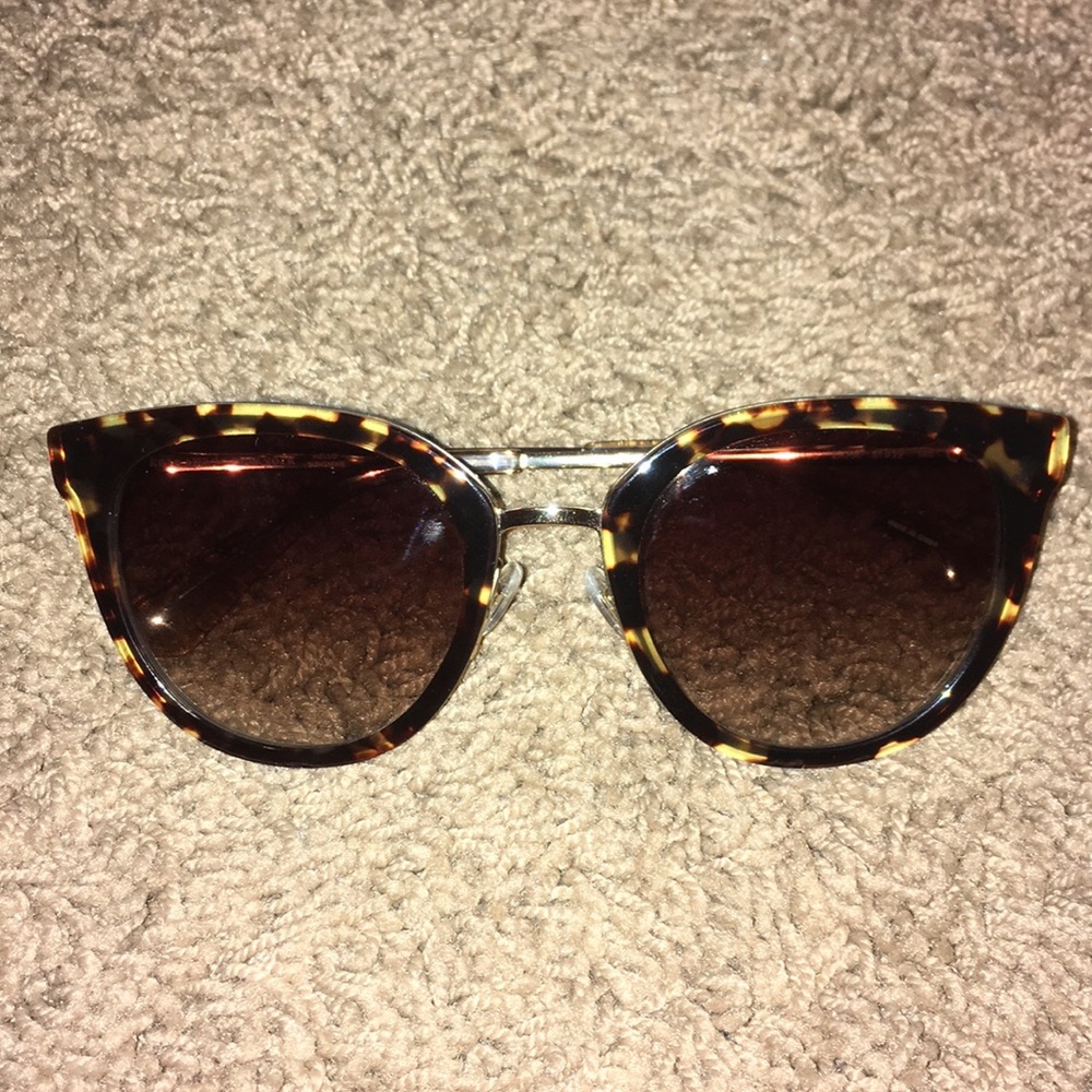 Kate Spade Jazzlyn Havana Gold Cat-Eye Sunglasses - Picture 7 of 8